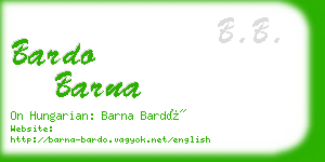 bardo barna business card